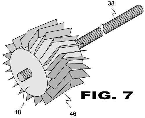 Figure 7 is a perspective view of the air wheel of the present invention.